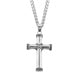 Rope Design Tip Sterling Silver Cross Necklace Cross Necklace HMH 