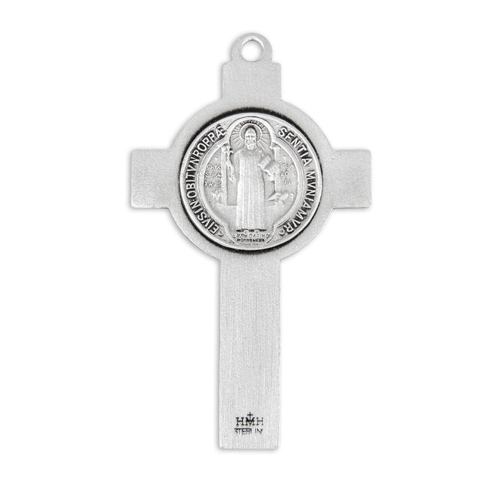 Saint Benedict Jubilee Sterling Silver Crucifix Necklace
