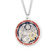 Saint Michael the Archangel Round Sterling Silver Enameled Medal Medal HMH 