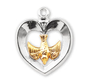 Holy Spirit Two-Tone Sterling Silver Medal HMH 