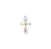 Two-Tone Sterling Silver Cross with a Chalice HMH 