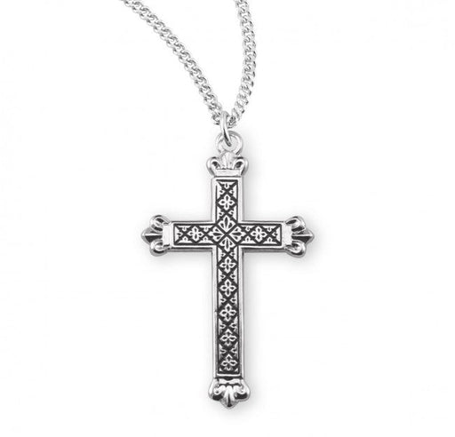Sterling Silver Black Enameled Cross Necklace Cross Necklace HMH 