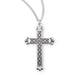 Sterling Silver Black Enameled Cross Necklace Cross Necklace HMH 