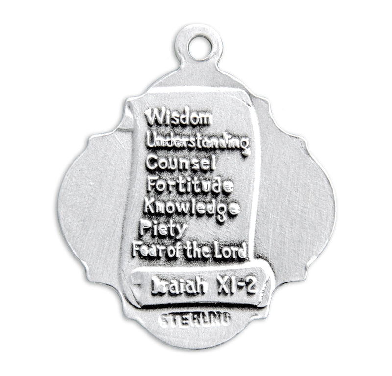 Holy Spirit Sterling Silver Confirmation Medal HMH 