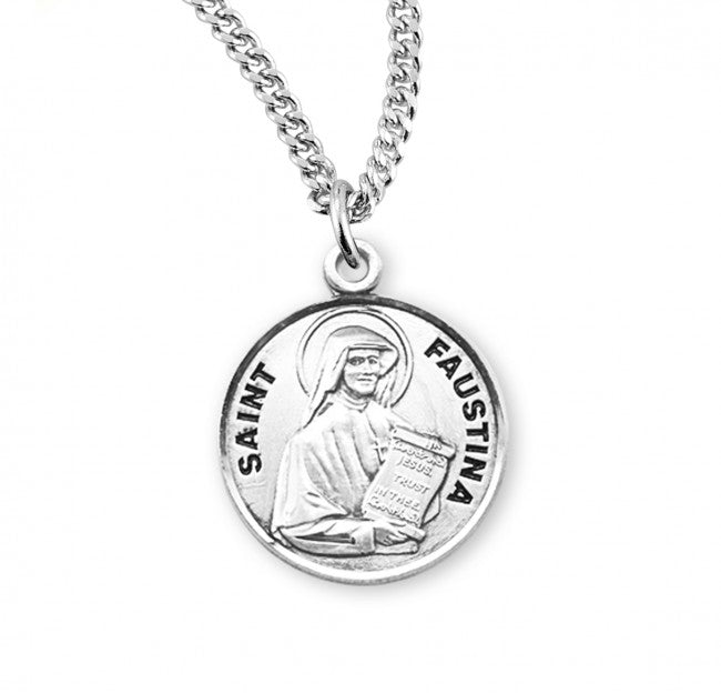 Saint Maria Faustina Sterling Silver Medal Medal HMH 