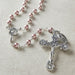 Pink Swarovski Lock-Link Rosary The Roman Catholic Store 