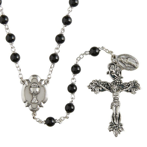 Heritage First Communion Rosary - Black The Roman Catholic Store 