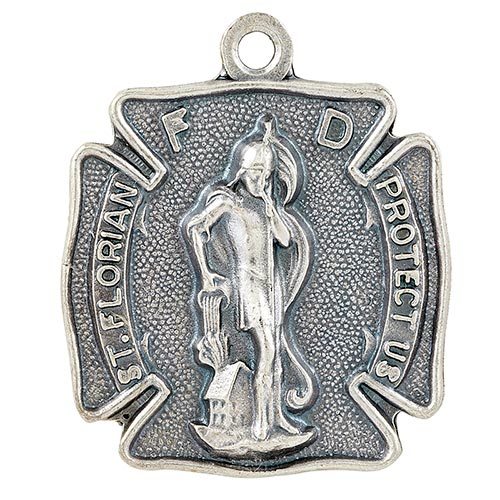 Creed® Saint Florian Medal with 24 inch Chain Medal Christian Brands Catholic 