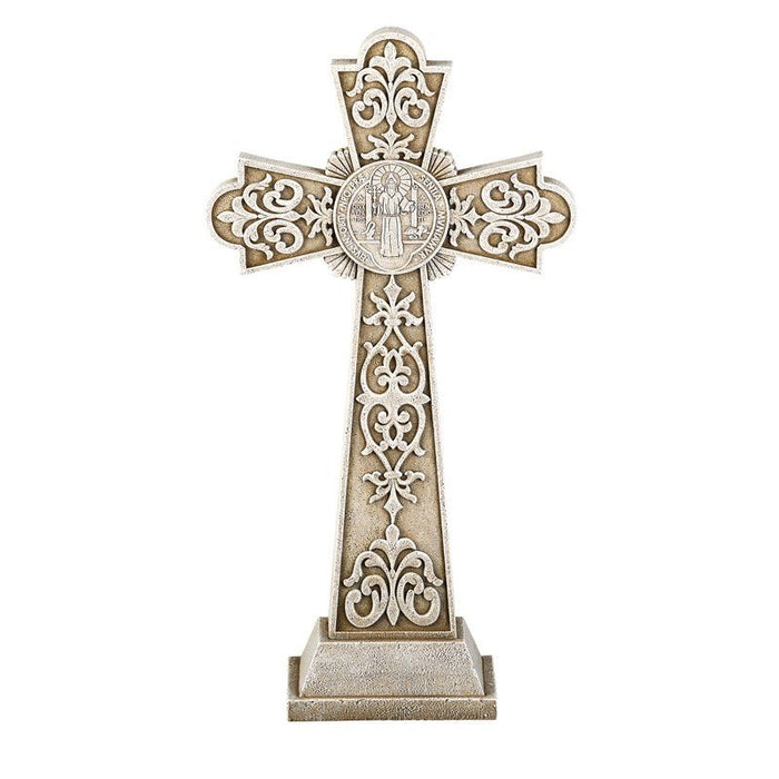 Saint Benedict Garden Cross Statue Christian Brands Catholic 
