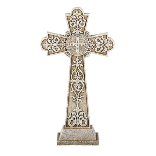 Saint Benedict Garden Cross Statue Christian Brands Catholic 