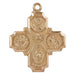 "I am Catholic Call a Priest" Medal with Chain The Roman Catholic Store 3/4 inches 18 inches Gold Plated Over Sterling Silver