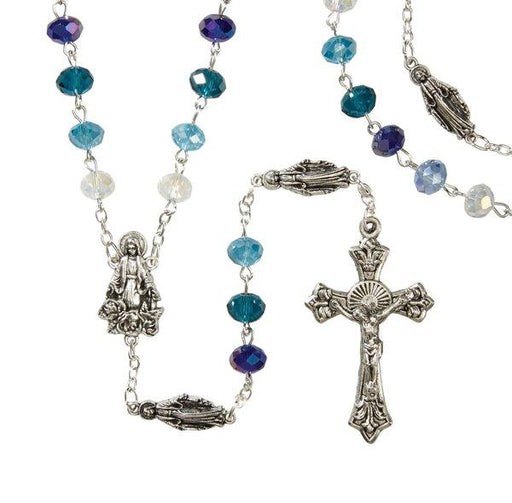 Blue Marian Rosary Christian Brands Catholic 