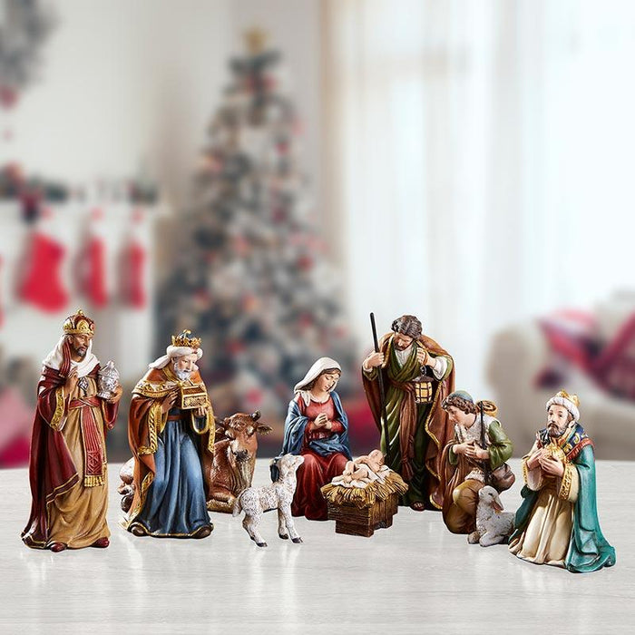 9-Piece Nativity Figurine Set The Roman Catholic Store 