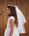 Floral Tiara First Communion Veil The Roman Catholic Store 