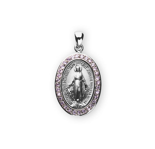 Miraculous Medals, Lot 5 1 1/4 Inch Tall Miraculous Medals, Heart Shaped Miraculous  Medal, Catholic Jewelry, Marian Medal Charm Gift 