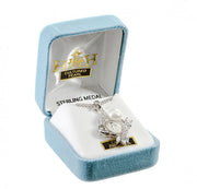 24" Sterling Silver Miraculous Medal Pearl Necklace Necklaces HMH 