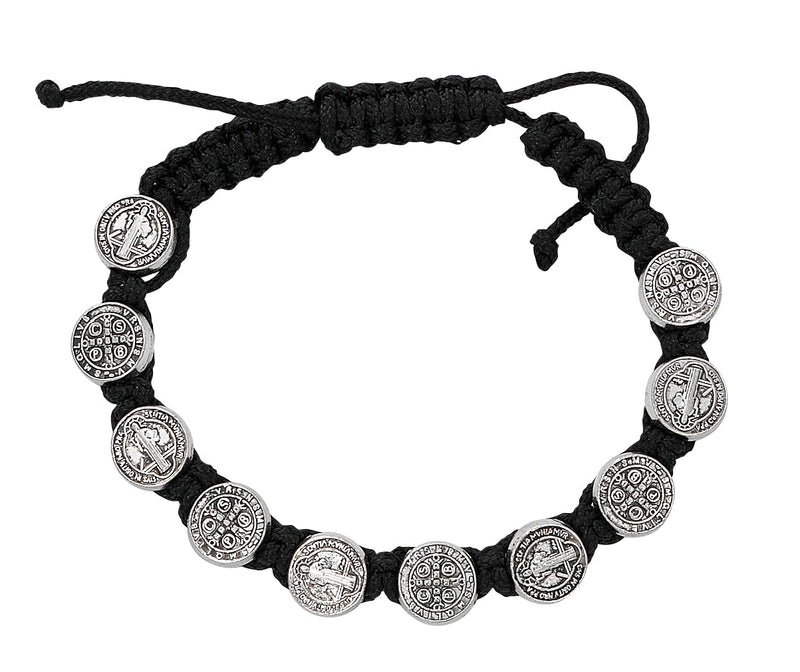 Black St. Benedict Cord Bracelet Bracelet McVan 