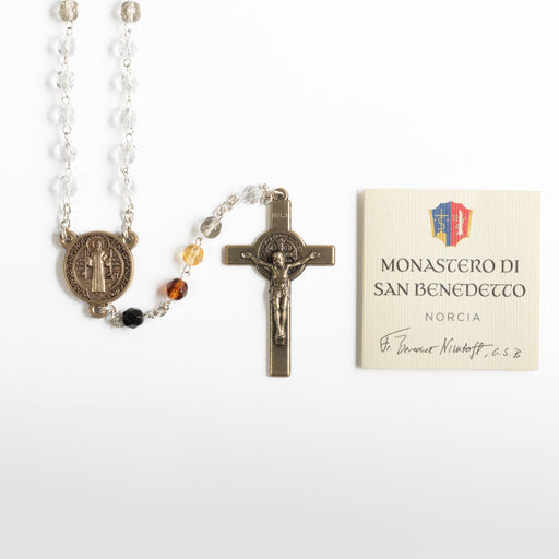 Italian Glass Bead Saint Benedict Rosary Rosary The Roman Catholic Store 